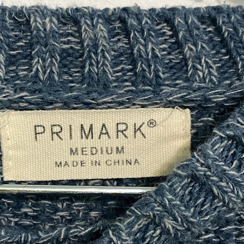 Primark blue knit crewneck pullover sweater m - Picture 6 of 8
